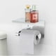 thumbnail image 2 of Toilet Paper Holder, Non-porous Roll Holder, SUS 304 Stainless Steel, Bathroom Self Adhesive Wall Mounting Adhesive (Silver), 2 of 4