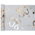 thumbnail image 1 of Exquisite 80th Birthday Gold Metallic Table Runner - Elevate Your Party Elegance, 1 of 1