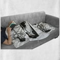 thumbnail image 6 of Rock Music Soft Flannel Fleece Blanket, Various Electric Guitar Pattern with Stars Lines and Leaves Arrangement Abstract, Cozy Plush for Indoor and Outdoor Use, 50" x 70", Multicolor, by Ambesonne, 6 of 6