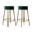 Green, variant on Set of 2 Counter Height Bar Stools,Steel Bistro Pub Chairs 29.5"(75cm),Backless Barstools Modern Velvet Upholstered Seat,Cafe Milk Tea Shop Bar High Round Stools