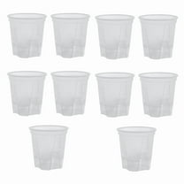 Transparent Plastic Garden Pots Self Watering , Plastic Nursery Plant Pots with Deep Reservior 10Pack