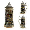 thumbnail image 2 of Oktoberfest Haus Multicolor Ceramic Oktoberfest Ferris Wheel German Towns Beer Stein with Metal Lid 1 Ltr, 2 of 6