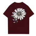 thumbnail image 2 of NAMTYQX Womens Graphic Tees Crew Neck Plus Size Fullprint Cool Print Lightweight Lounge Short Sleeve Loose Fit Summer Tops for Women 2025 Wine Size M, 2 of 4