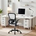thumbnail image 6 of Ergonomic Mesh Office Chair – Adjustable Lumbar Support, Turn over-Up Armrests, High Back Swivel Desk Chair, Comfortable Rolling Executive Task Chair for Home Office or Study – Black Frame Gray Net, 6 of 7
