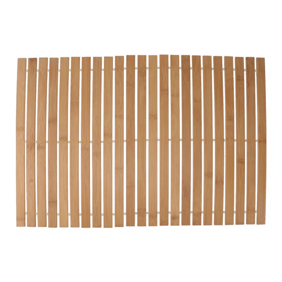 1 Pc Wooden Stripe Bath Mat Bath Shower Pad Non-Slip Mats Antiskid Mat for Home Bathroom Use (Wood Color)