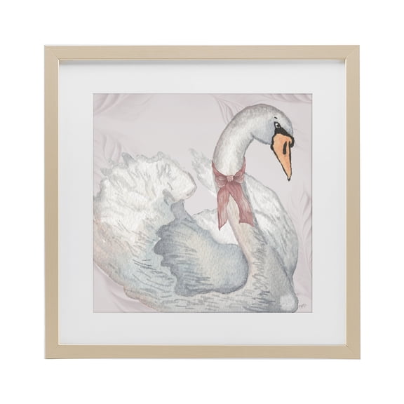 Stupell Industries Traditional Subdued Classic Swan Birch Framed Print Under Glass, 16 x 16, by Elizabeth Medley