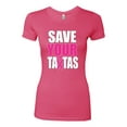thumbnail image 2 of Save Your Awareness Womens Slim Fit Junior Tee, Hot Pink, Small, 2 of 3