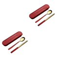 thumbnail image 3 of Ounissouiy Utensilios de cocina de acero inoxidable 304, portátiles, reutilizables, para estudiantes, de diseño Simple, accesorios de viaje para Tipo 2 2Conjunto, 3 of 6
