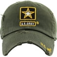 thumbnail image 2 of US ARMY Vintage Distressed Washed Cotton Baseball Cap, 2 of 5