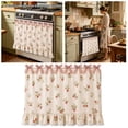 thumbnail image 2 of Farmhouse Kitchen Stove Curtain, Ruffled Lace Stove Cover Curtain with Floral Prints, Decorative Oven Door Curtain for Vintage Kitchen Decor(22*31"), 2 of 5