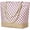 Canvas+jute, Large -Plaid Dusty Rose, variant on Oversized Canvas Beach Tote Bag for Women and Girls, Waterproof Sandproof Travel Tote Bag with Wet Pocket, Striped Swim Pool bag Zipper Closure,Dot