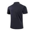 thumbnail image 4 of Mens Casual Camisas de Verano de Moda Correr Deportes Superior Color Sólido Manga Corta Solapa, Top Transpirable para el Gimnasio, 4 of 9