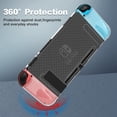 thumbnail image 6 of HEYSTOP Case Compatible with Nintendo Switch, Dockable Soft TPU Protective Case Cover for Nintendo Switch with Switch Tempered Glass Screen Protector and 6 Thumb Grip Caps, 6 of 10
