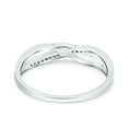 thumbnail image 3 of Simulated Cubic Zirconia Size-5 Infinity Twisted Half Eternity Wedding Band Ring 925 Sterling Silver, 3 of 7