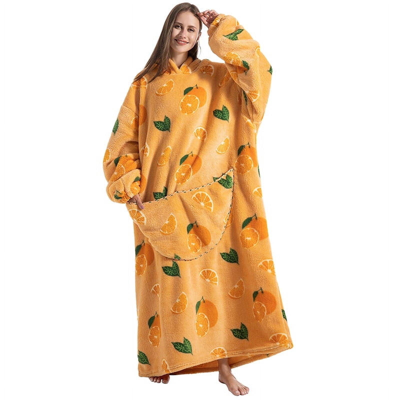 Msrlassn Extra Long Wearable Blanket Hoodie for Women Men Adults Oversized Hooded Blanket Sweatshirt, Super Soft Warm Comfortable Giant Wearable Blanket Hoodie with Big Pocket