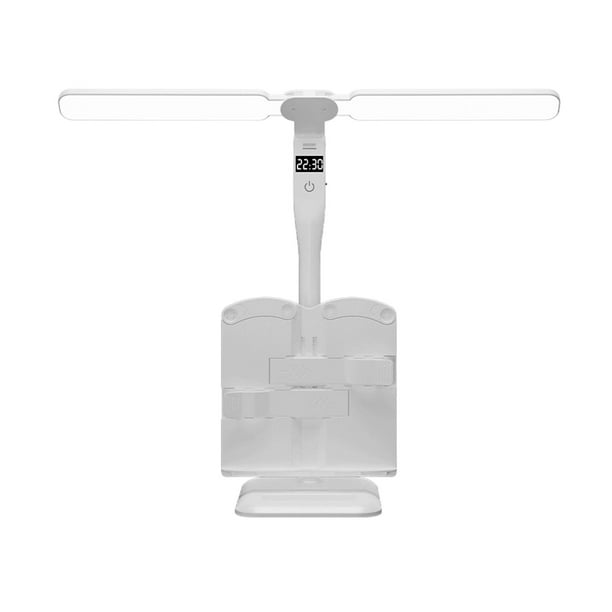 Lámpara de Escritorio Regulable Lámpara de Lectura con Pinza Lámpara de Mesa Plegable Lámpara de Oficina con Control Táctil Función de Protección