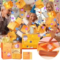 Uutvery Birthday Surprise Gift Box Explosion Set, 6 Bouncing Pop-Up Boxes with Gift Bag, Fun Unboxing Experience for Parties, Celebration Gift