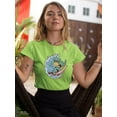thumbnail image 2 of Cool Surfer Crocodile T-Shirt Women -Smartprints Designs, Female 4X-Large, 2 of 4
