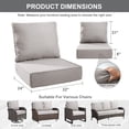 thumbnail image 4 of Jentlehouse 22''×24''×6'' Outdoor Deep Seat Cushions Set of 2,Water,UV & Fade Resistant High-Resilience Chair Cushion for Patio Furniture Chair Couch, 4 of 11