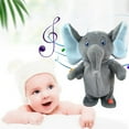 thumbnail image 2 of Toy Elephant Stuffed Animal with Soothing Breathing Motion Musical Lights for Sleep Relaxation Kids Adults, 2 of 5