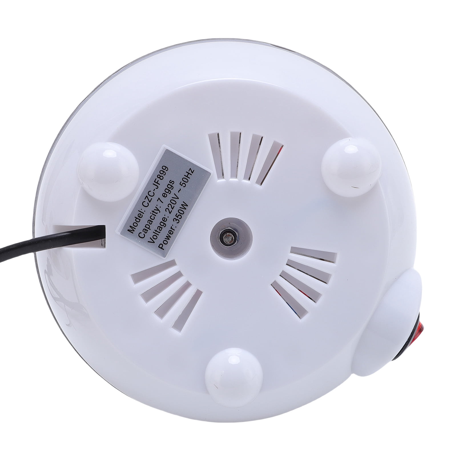 Rupoun Portable Rapid Egg Boiler, 7 Capacity Automatic Egg Steamer, 350W Electric Egg Cooking Machine for Healthy Snacks, White - 6.3 inches / 16 cm