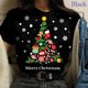 thumbnail image 1 of Camiseta navideña para mujer, camisetas de manga corta con cuello redondo 3d para niñas, moda de Corea, camisetas de Navidad para mujer, ropa de gran tamaño para mujer 2024, 1 of 5