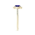 thumbnail image 5 of ANGARA Natural Round Tanzanite Halo Ring with Diamond Accents in 14K Yellow Gold for Women (Size-6mm) | December Birthstone, Birthday, Anniversary, Jewelry Gift for Women | Natural Tanzanite Ring, 5 of 10