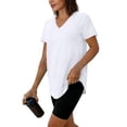 thumbnail image 6 of Besolor Workout Tops for Women V Neck Short Sleeve Shirts Summer Lightweight Loose Casual Basic Tees Athletic Running T-Shirt Top, 6 of 7