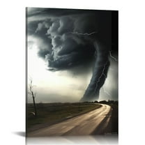 EastSmooth  Abstract Art Tornado And Lightning Poster Nature Landscape Poster Decorative Painting Canvas Wall Art Living Room Posters Bedroom Painting