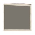 thumbnail image 3 of Benjara Rectangular Wood Frame Mirror with Textured Detail, Antique White and Brown, 3 of 3
