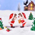 thumbnail image 5 of Farfi 2 uds Mini Navidad pareja figura muñeca Diy jardín Bonsai decoración ornamento niño juguete, 5 of 5