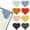 (Set of 8), Hearts, variant on Wrapables Leather Corner Bookmarks, Page Marker, Reading Supplies (Set of 8), Triangles