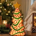 thumbnail image 4 of Lypsnake Blow Mold Gingerbread Christmas Tree Figurine, Cookie Style Resin Tree Decor with Star Top, Holiday Tabletop Ornament for Tabletop Shelf Decor, 4 of 7