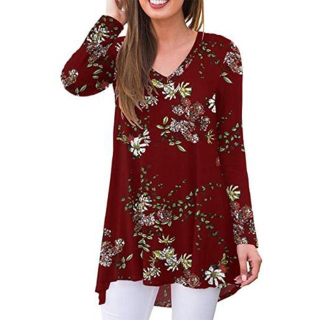 Camiseta de mujer con cuello en V, camiseta de mujer con cuello en V, camiseta de mujer de manga larga, probada profesionalmente