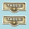 thumbnail image 2 of 2 Switch Plate Tags TABLE Name Signs Labels Lacquered Brass Traditional Engraved Wall Light Switch Cover Labels | Renovators Supply, 2 of 2