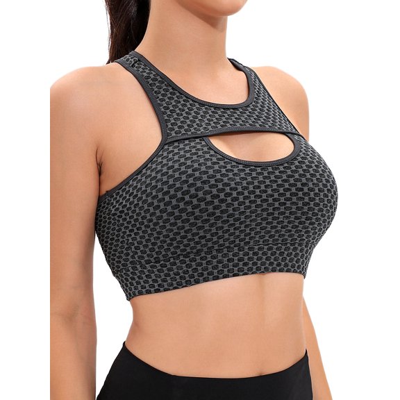 Tinglu Yoga Bra for Women Sports Bras with Pads Female Fitness Short Top