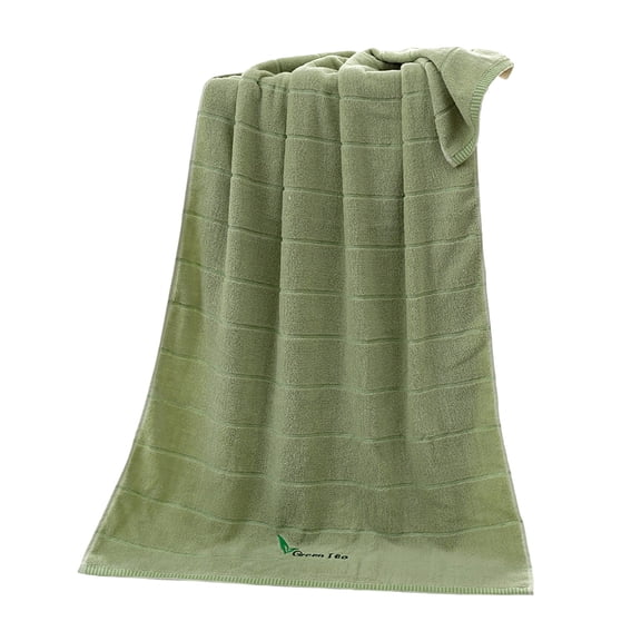 Partheme 28x55in Embroidered Bath Towel 70x140cm, Soft Anti Fade Highly Absorbent for Bathroom Spa Daily Use, Large Cotton Terry Cloth, C