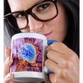 thumbnail image 2 of 3drose, Aerial View Grand Prismatic Spring Yellowstone National Park, 11oz Two-tone Blue Mug, 2 of 6