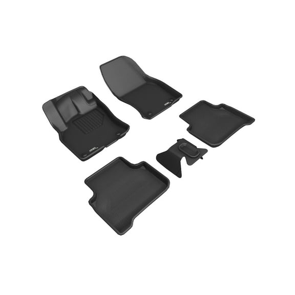 3D MAXpider All-Weather Floor Mats for Audi Q3 2019-2023 Custom Fit Car Floor Liners, Kagu Series (1st & 2nd Row Black)