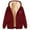 Wine, variant on Oalirro Zip Up Hooded Coat for Women Sherpa Lined Fleece Overcoat Winter Warm Jacket Casual Thick Outwear with Pockets