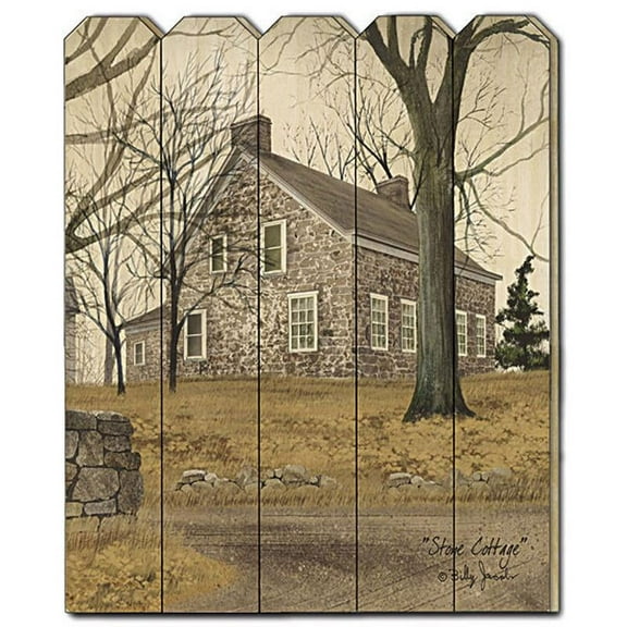 Stone Cottage by Billy Jacobs Printed Wall Art Wood Multi-Color