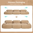thumbnail image 2 of 3-Seat Sofa Premiumcorduroy Fabric Fabric Modular Multi-Combination Anti-Slip Design No Assembly Curved Armrests Ergonomic Support High-Resilience Sponge for Living Rooms Bedrooms (Camel), 2 of 11