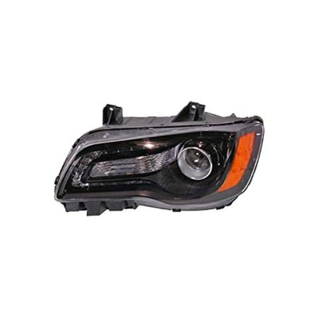 New Left Headlight Assembly Black Bezel FIts 2012-2014 Chrysler 300