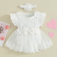 thumbnail image 2 of NOLDARES Little Girls A-Line Dress Cute Pattern Short Sleeve Casual Toddler Girl Dresses for Party 1-8 Years(White,6-12 Months), 2 of 4