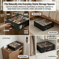 thumbnail image 3 of NIUTA Shoe Organizer for Closet, 2Pack 12-Compartment Shoe Storage Organizer with Clear Zip Top Cover, Fabric Shoe Rack for Closet, Shoe Storage Box with Side Handle, Shoe Shelf Container, 3 of 7
