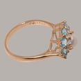 thumbnail image 4 of LBG British Made 18k Rose Gold Womens Ring Cultured Pearl & Blue Topaz Statement Ring - 33 size options - Size 7.5, 4 of 6