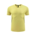 thumbnail image 2 of ZunFeo Men Quick Dry Moisture Wicking T Shirts Breathable Lightweight Running Gym Activewear Short Sleeve Crew Neck Slim Fit Athletic Performance Top Yellow,Size 3XL, 2 of 7