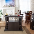 thumbnail image 3 of Bowery Hill Wine Rack with Casters in Espresso, 3 of 4