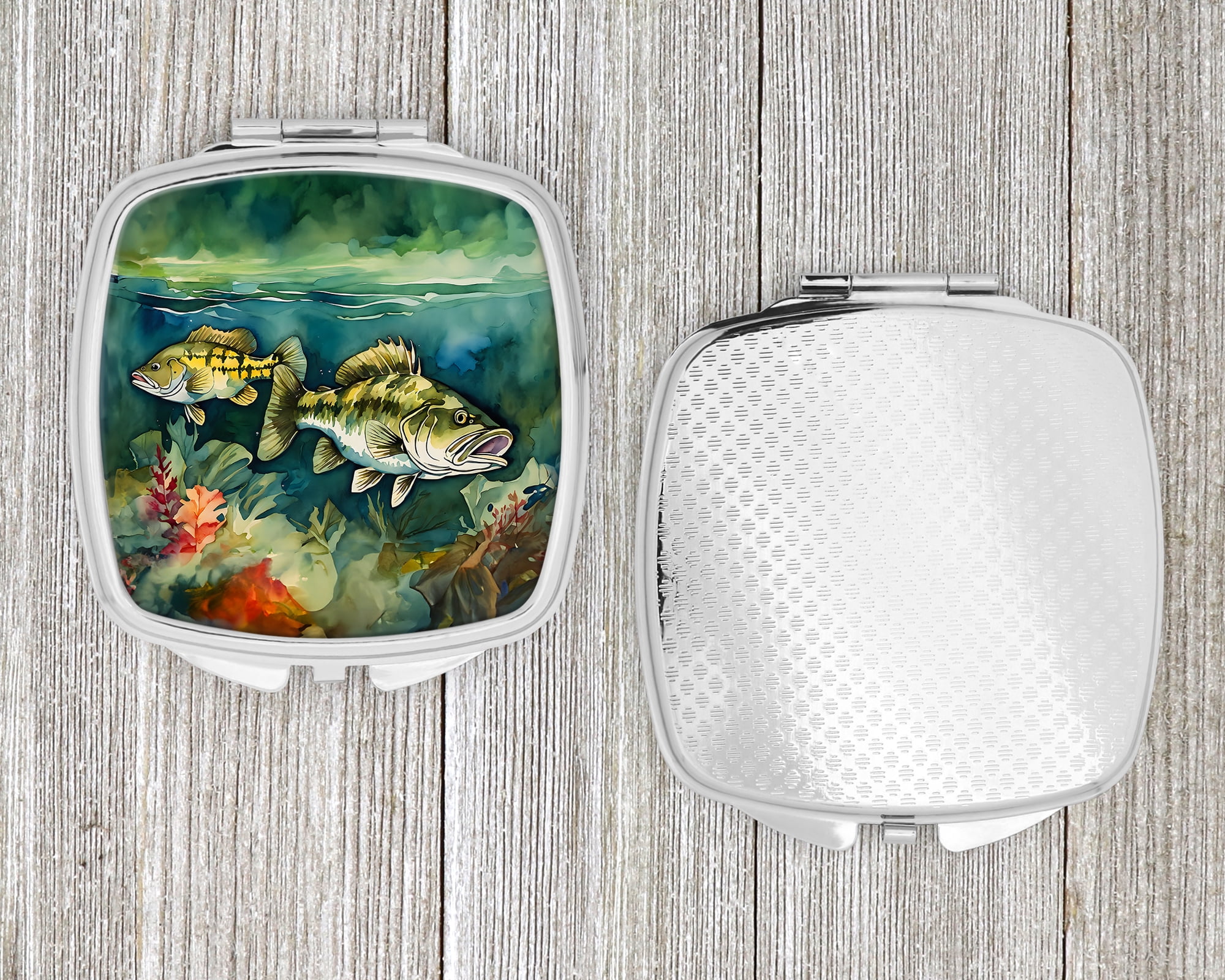 Smallmouth Bass Compact Mirror 2.75 in x 3 in