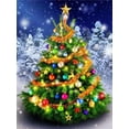 thumbnail image 1 of HOMFUN-Bordado de diamantes completo "Árbol de Navidad", pintura de diamantes, patrones de punto de cruz, diamantes de imitación sin terminar, decoración del hogar, 1 of 4